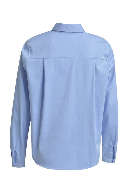 shirt blouse with deco bow tie placket 1/1 sleeve