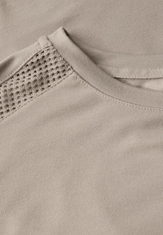 Jersey-Shirt mit Mesh-Detail