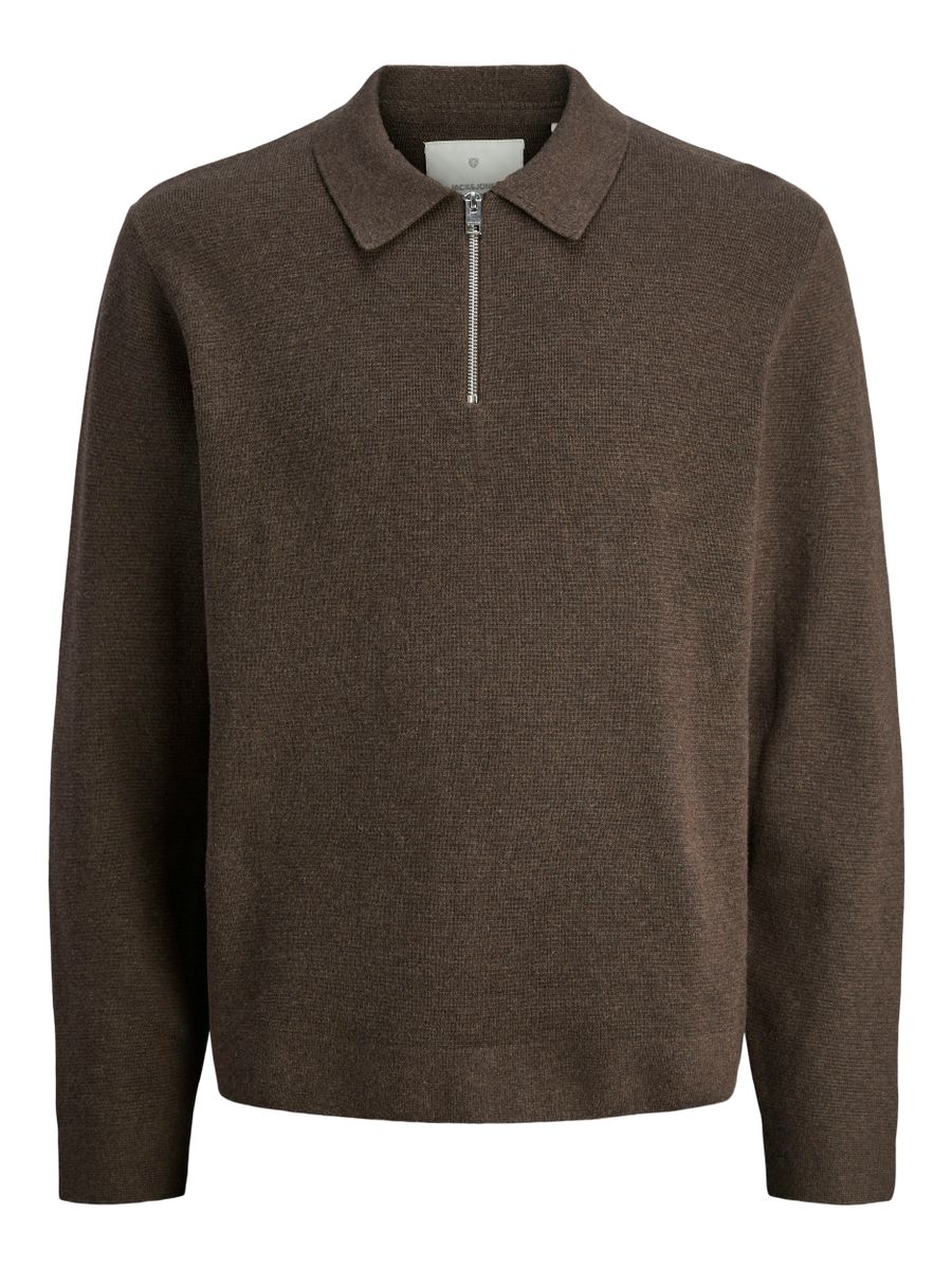 JPRBLAMILANO STITCH KNIT ZIP POLO SN