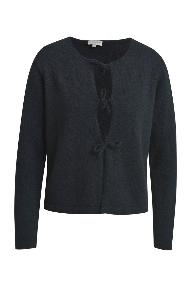 normal fitted round neck cardigan w 1/1 sleeves, button placket