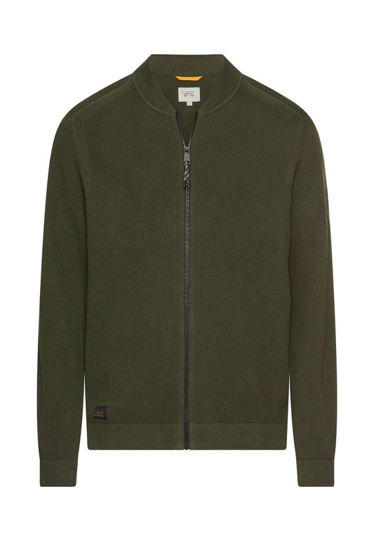 Strickjacke im Bomberstil