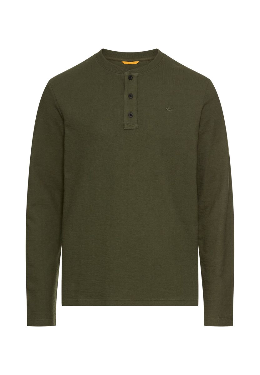 Henleyshirt aus reiner Baumwolle