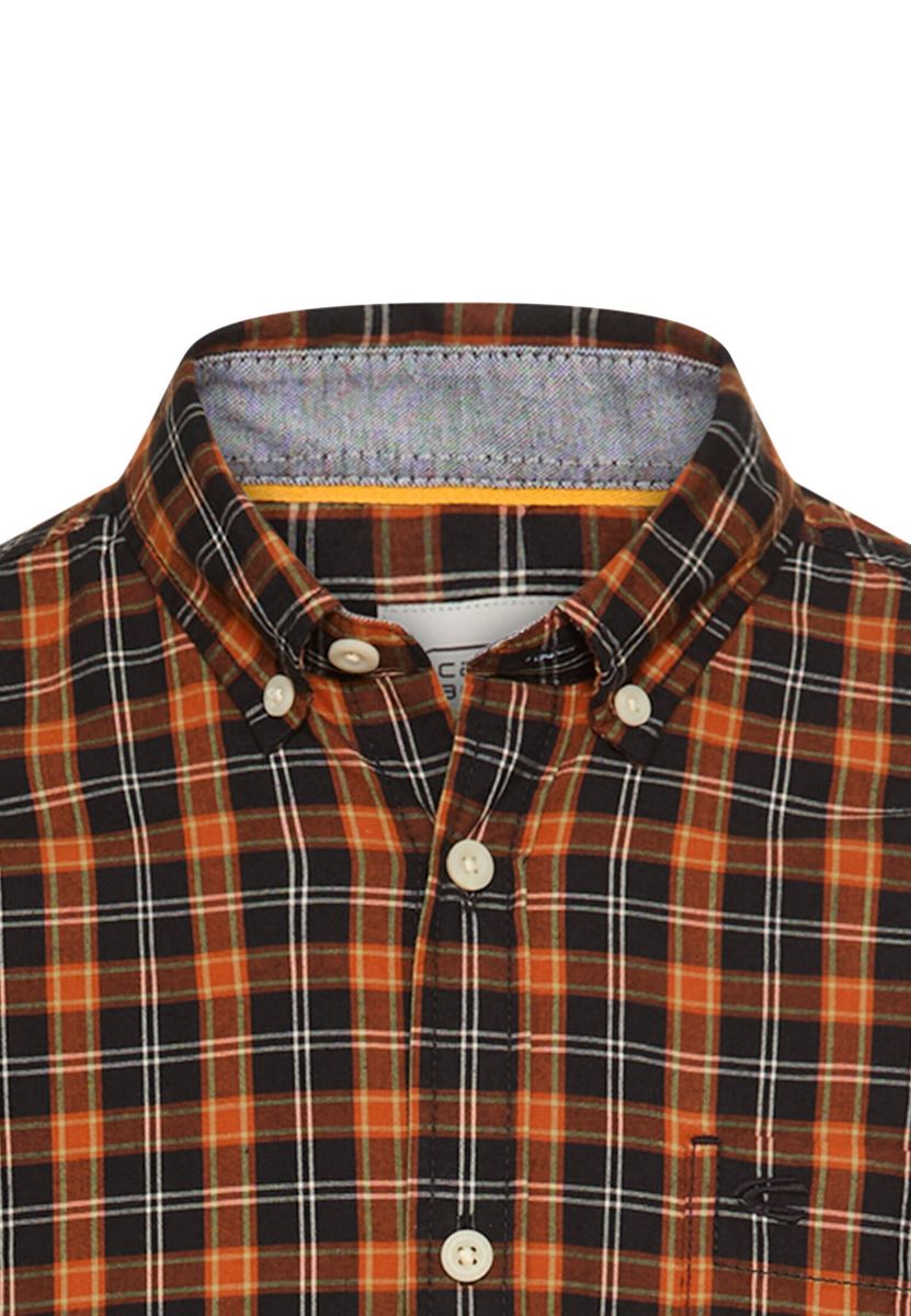 Langarm Shirt aus reiner Baumwolle mit Button-Down-Kragen