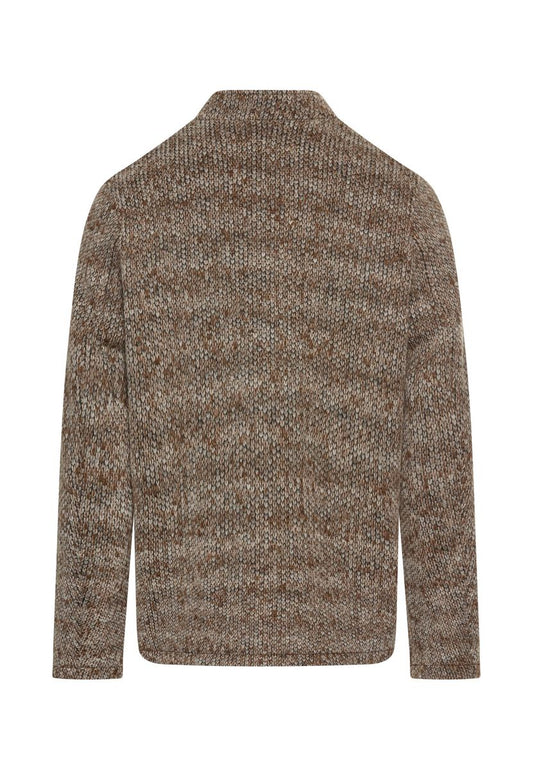 Melierte Jacke mit Stehkragen