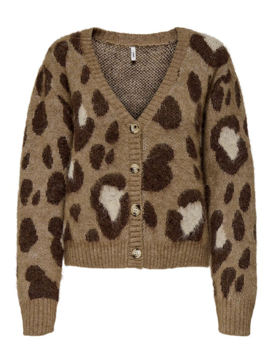 ONLEDELIE LIFE LS JQ CARDI V-NECK KNT