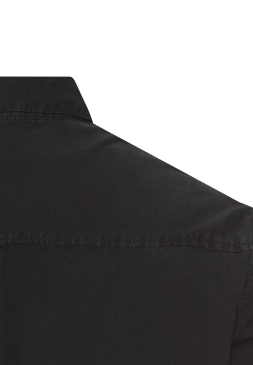 Langarm Shirt mit Button-Down Kragen und elastischen Ärmeln
