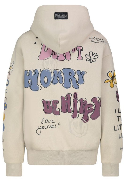 DOB Sweat, langarm, Kapuze mit Abnä