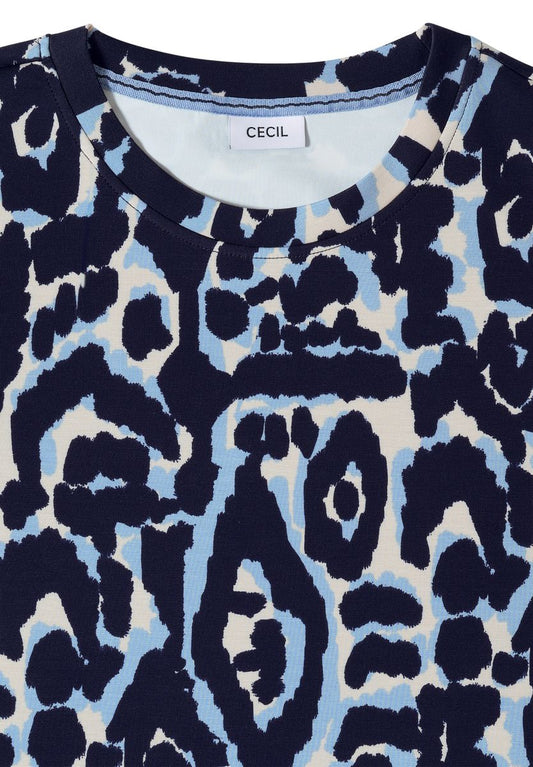 Cupro Touch Print-Shirt