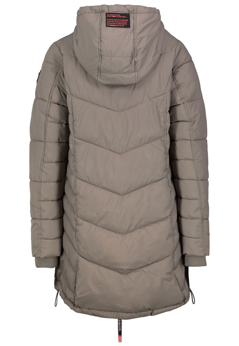 DOB Steppmantel, Kapuze, 2-Wege-RV