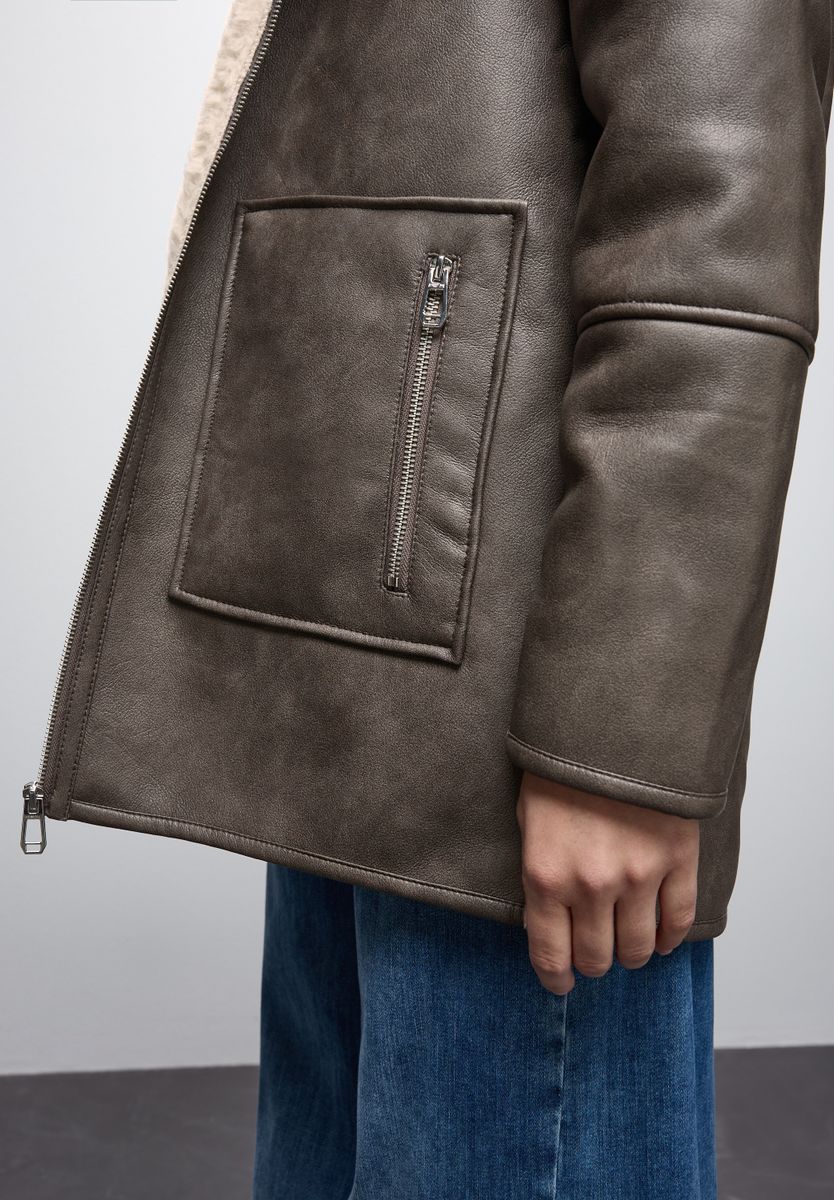 Leder-Look Jacke