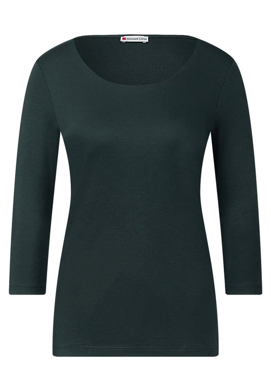 Basic T-Shirt mit 3/4 Arm