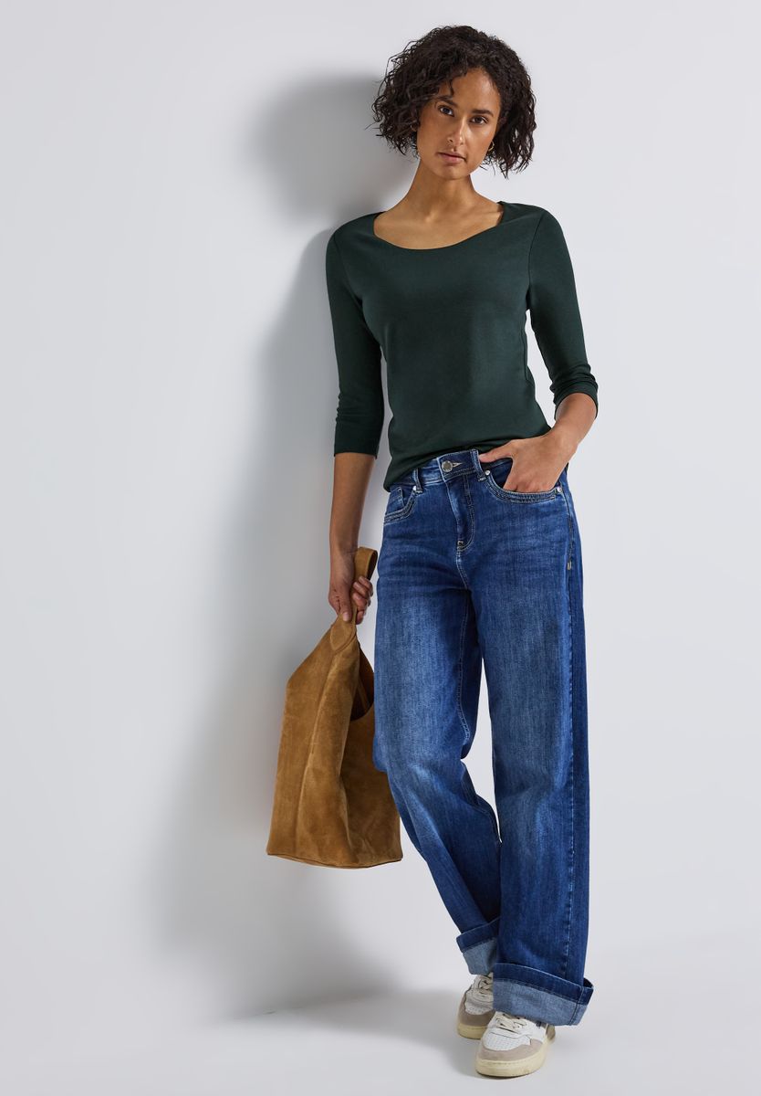 Basic T-Shirt mit 3/4 Arm