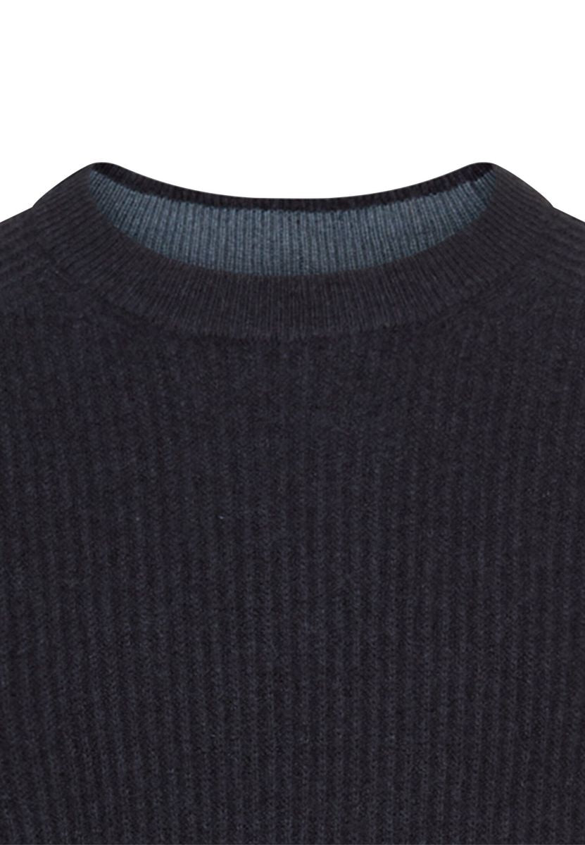 Pullover aus reiner Wolle mit Raglanärmeln