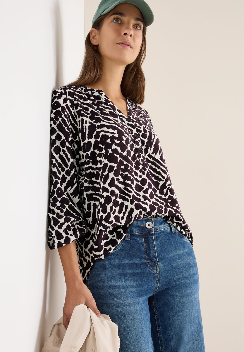 Gemusterte Bluse