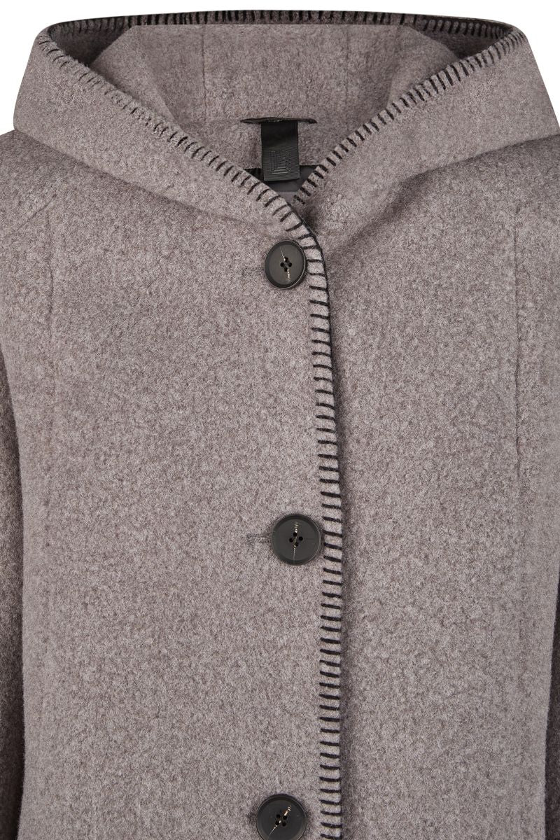 Wolljacke mit Kapuze