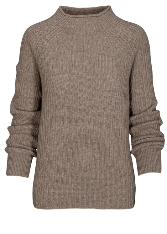 Stehbund-Pullover, 1/1 Arm,uni