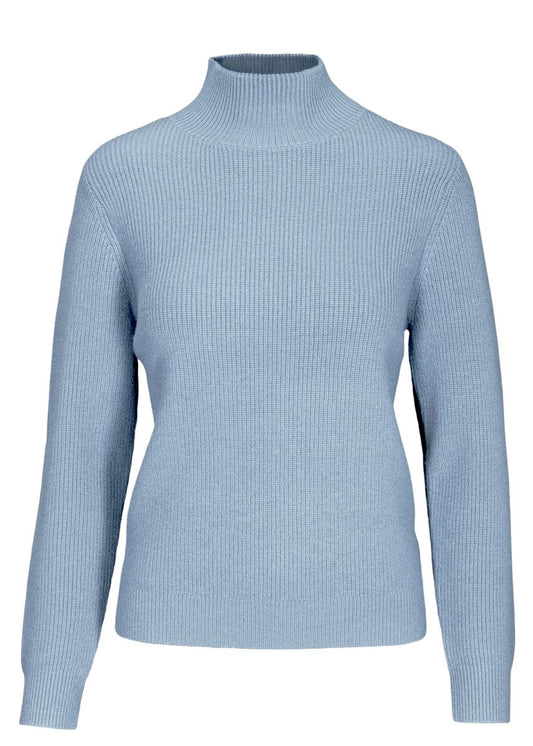 Stehbund-Pullover, 1/1 Arm,uni