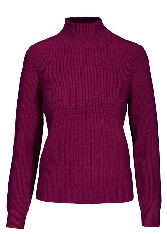 Stehbund-Pullover, 1/1 Arm,uni