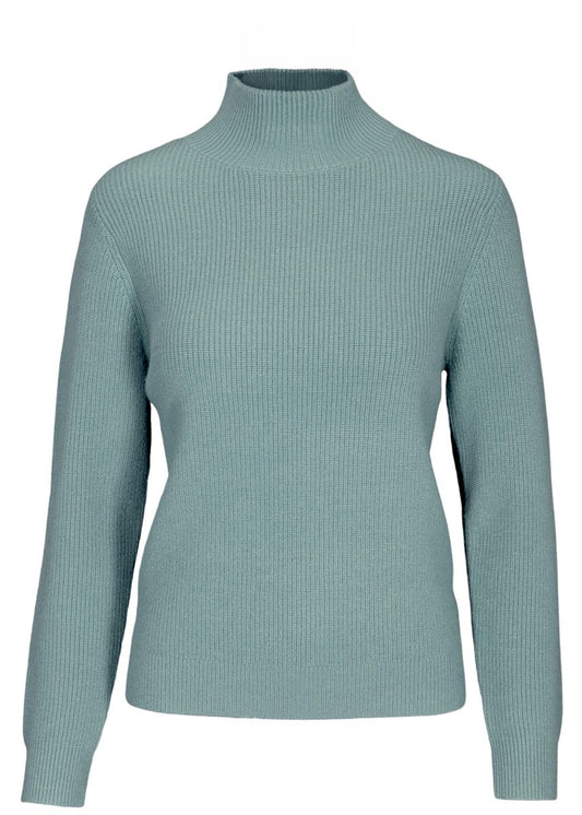 Stehbund-Pullover, 1/1 Arm,uni