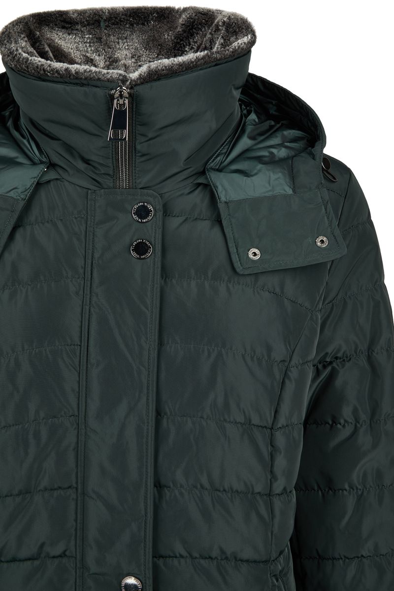 Jacke Down Free mit Kapuze und Webpelz