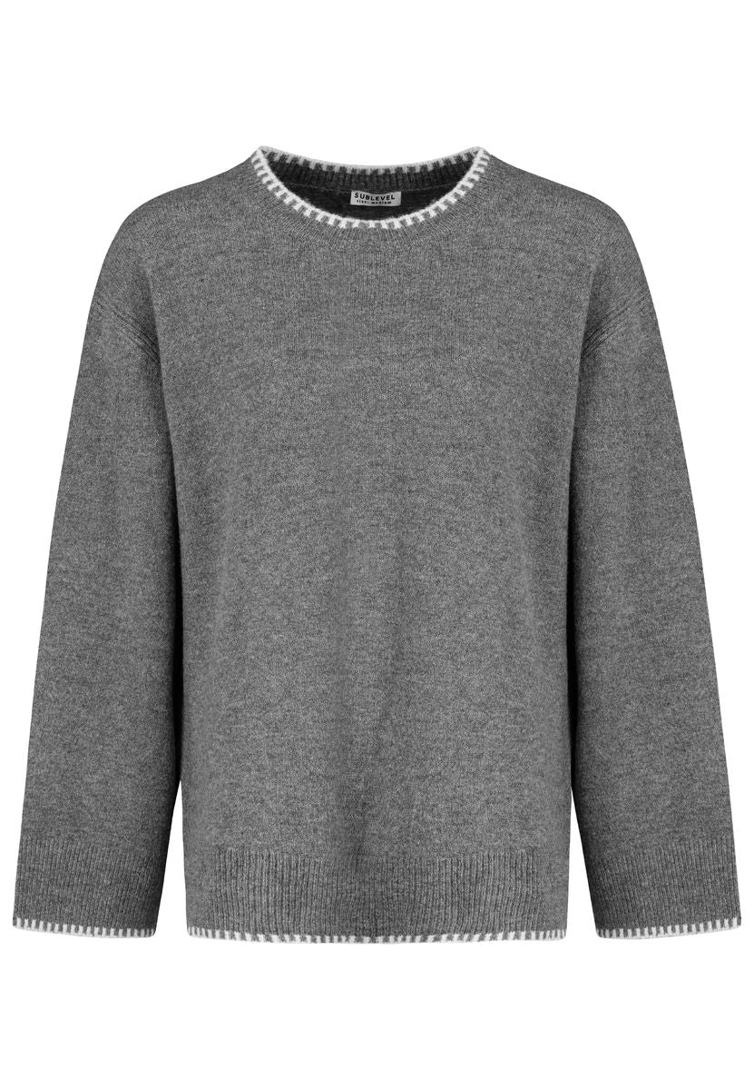 DOB Strick Pullover, langarm, Rundh