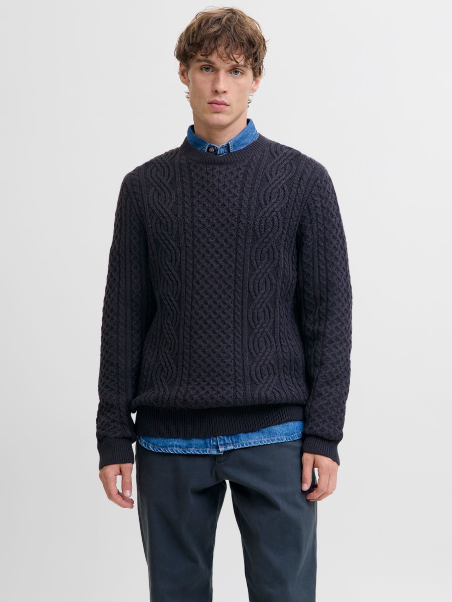 JPRBLUSEAN KNIT CABLE CREW NECK SN