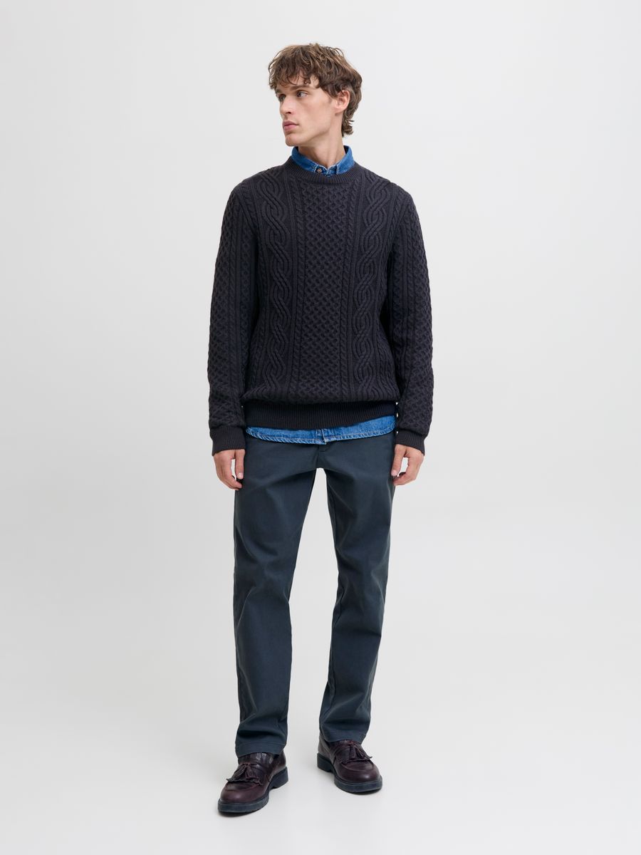 JPRBLUSEAN KNIT CABLE CREW NECK SN