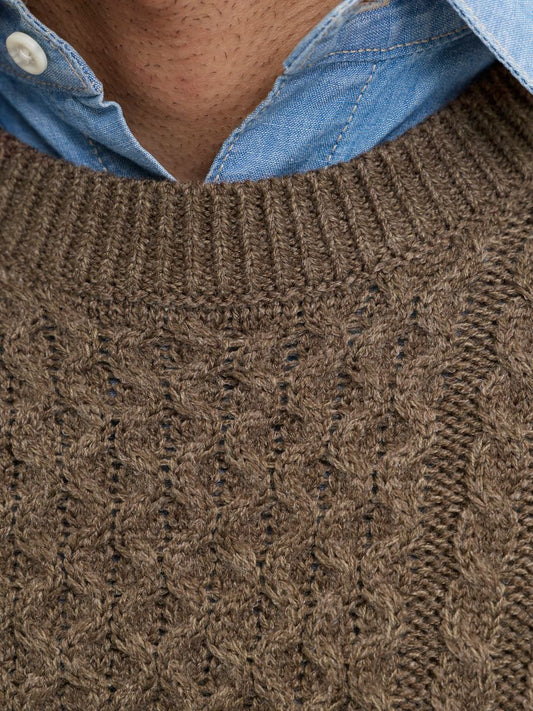 JPRBLUSEAN KNIT CABLE CREW NECK SN