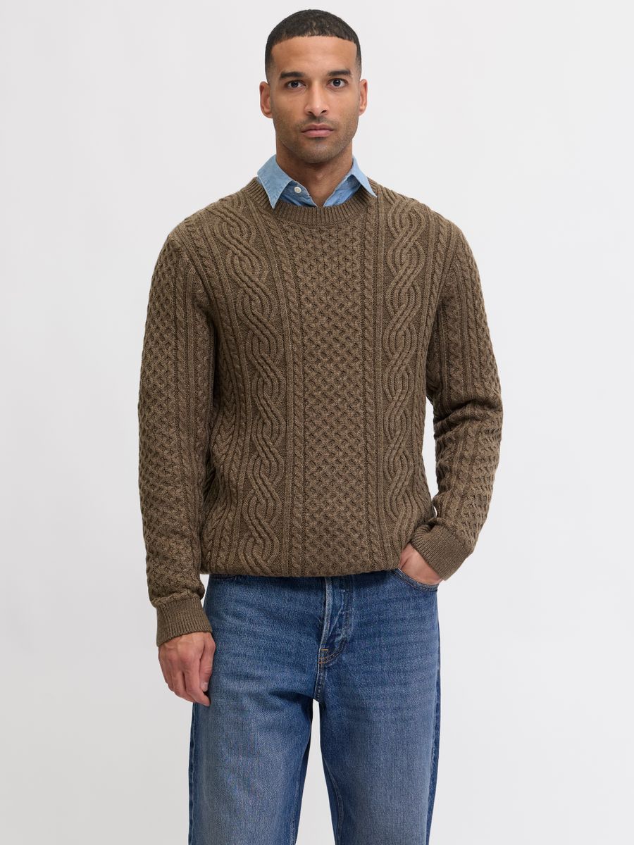 JPRBLUSEAN KNIT CABLE CREW NECK SN