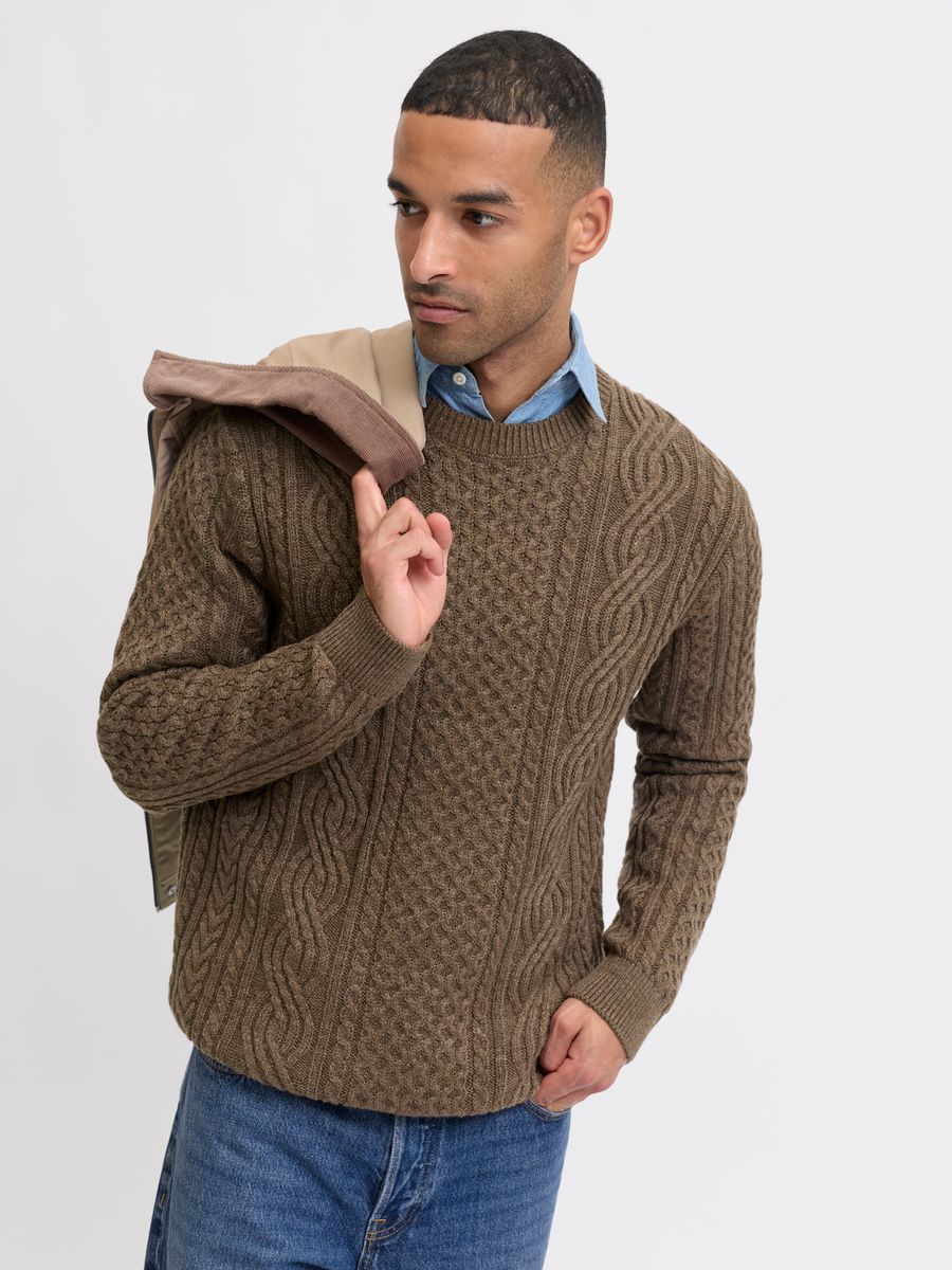 JPRBLUSEAN KNIT CABLE CREW NECK SN
