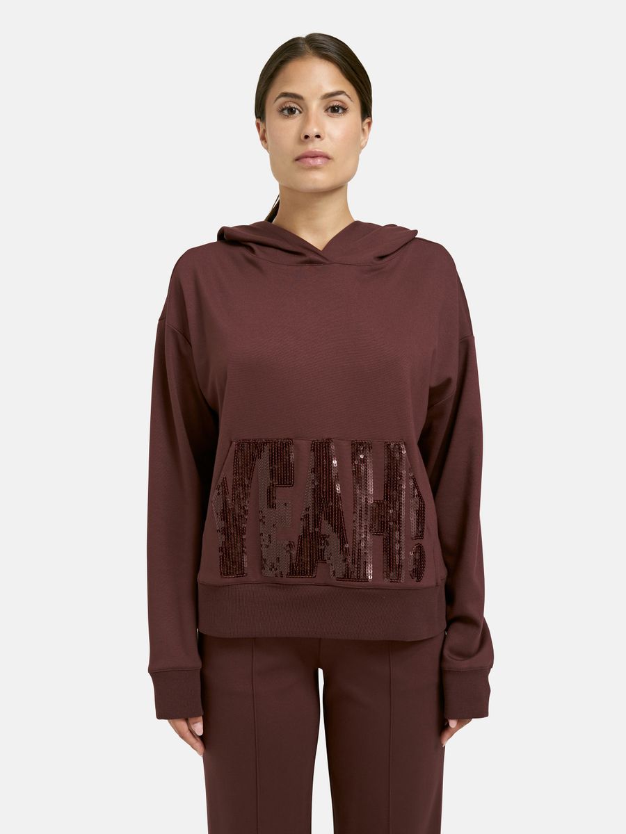 sweatshirt w/ hood kangaroo pocket 1/1 sleeve