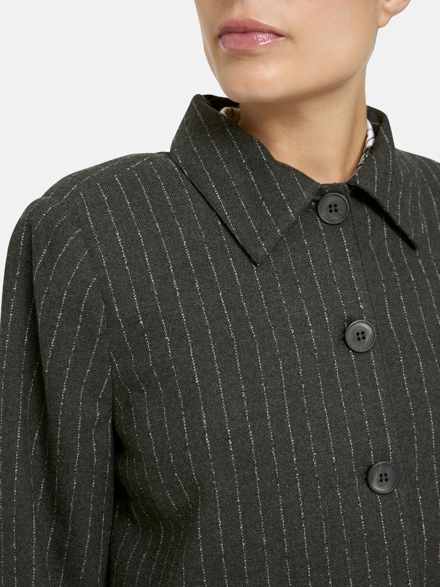 jacket w/collar patched pockets 1/1 sleeve