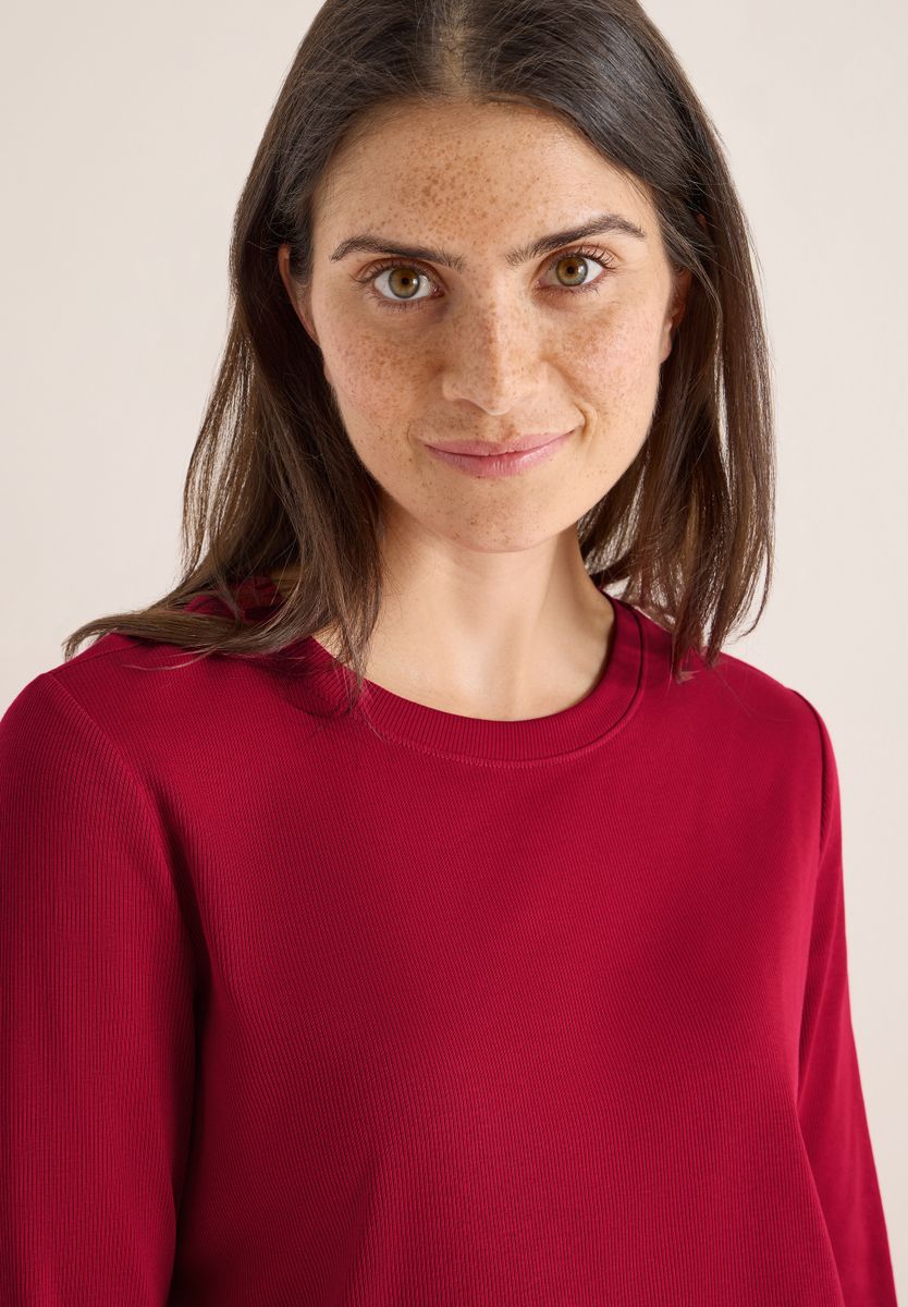 Shirt mit Rippstruktur