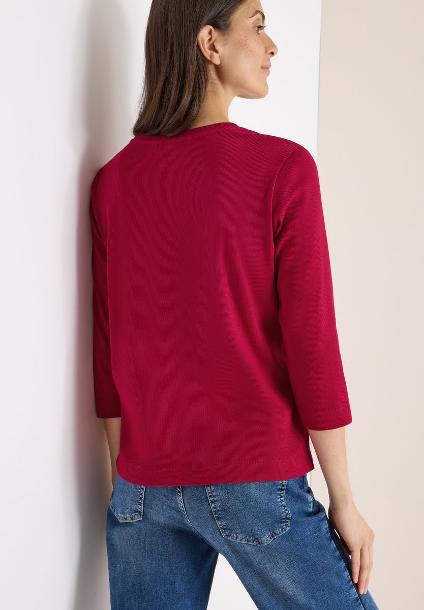 Shirt mit Rippstruktur