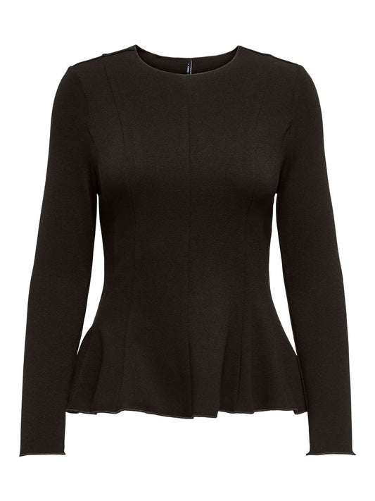 ONLKENYA L/S PEPLUM TOP JRS NOOS