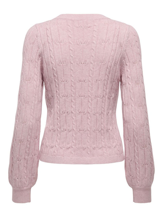 ONLKATIA LS STRUCTURE O-NECK PULL CC KNT
