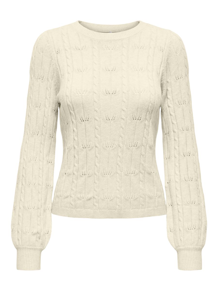 ONLKATIA LS STRUCTURE O-NECK PULL CC KNT