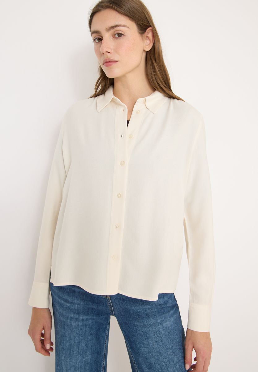 Softe Melange Hemdbluse