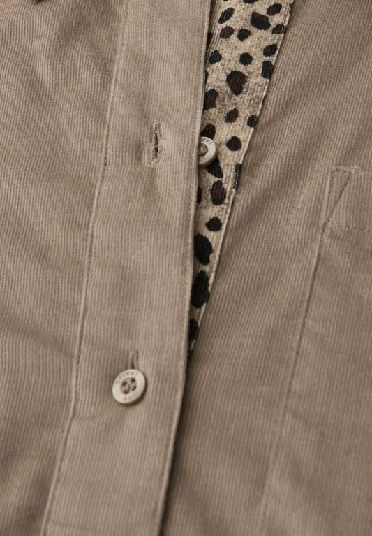 Cordbluse mit Tapedetails