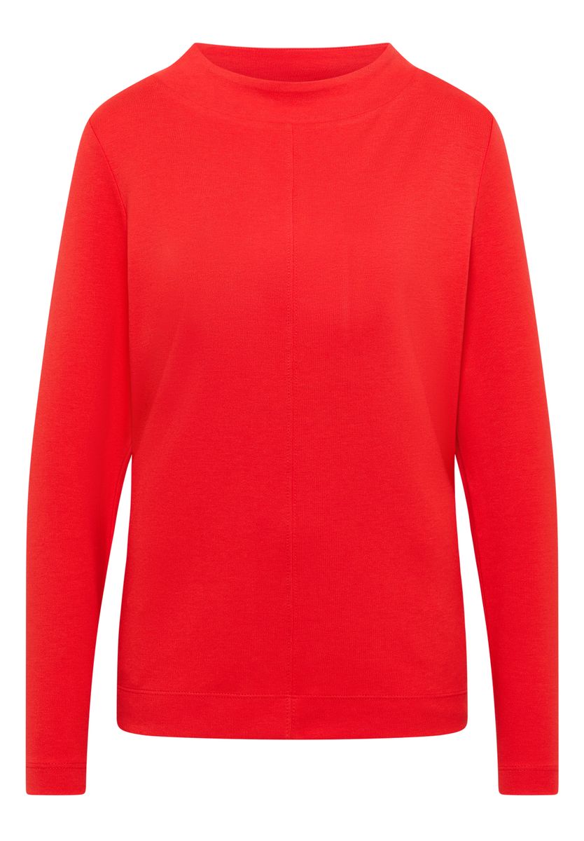 Funnelneck Shirt in Unifarbe