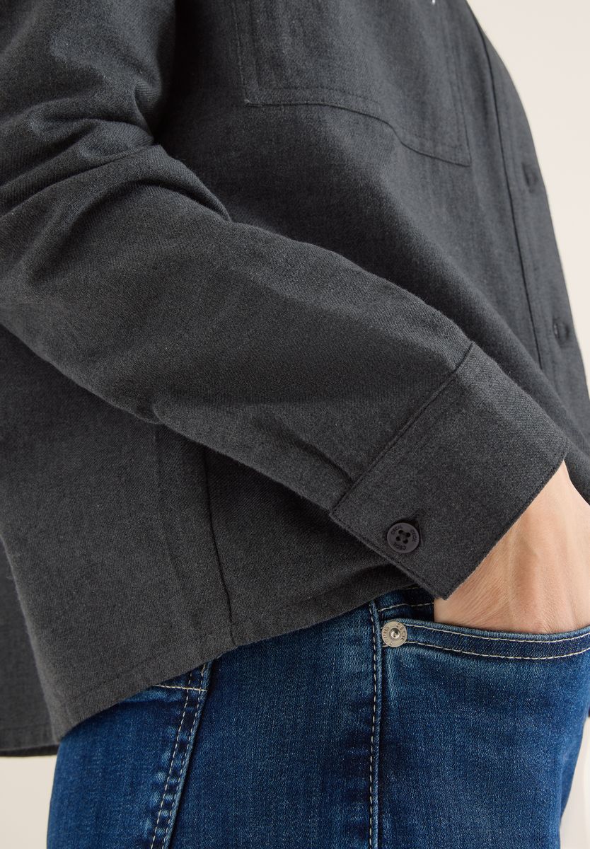 Flanellbluse mit Nieten