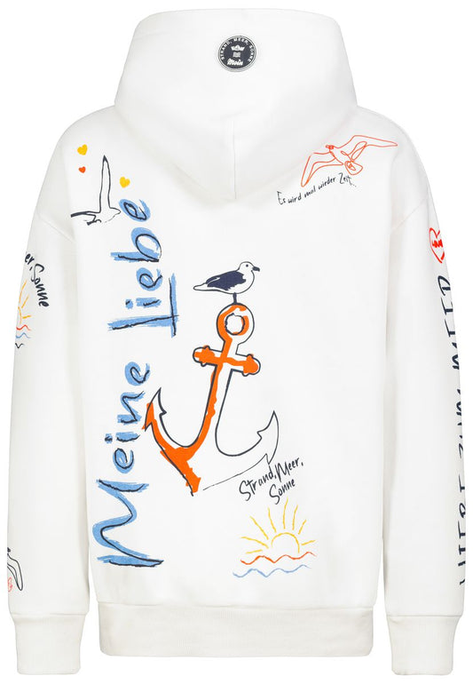 DOB Sweat, langarm, Kapuze mit Abnä