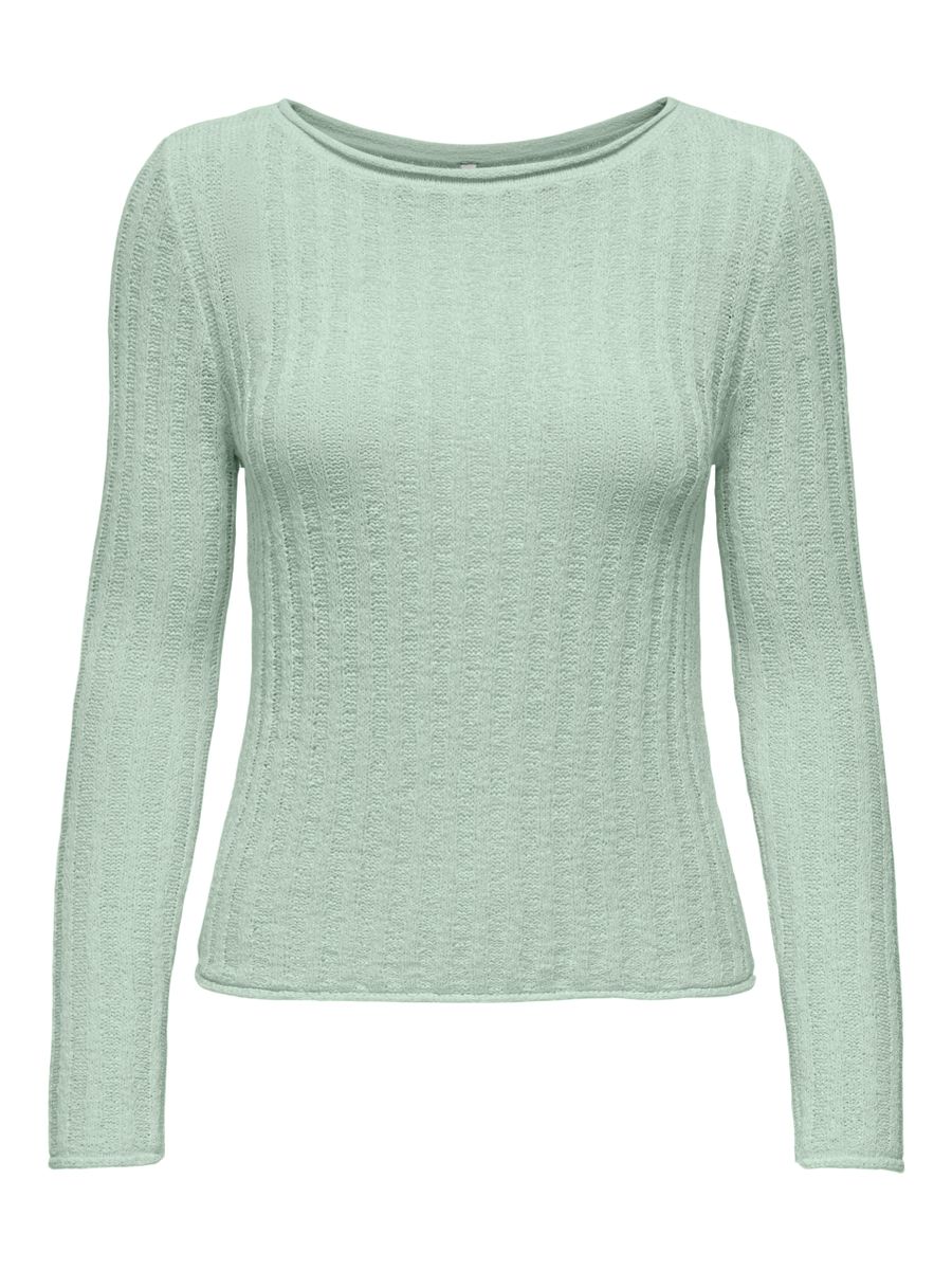 ONLPAMELA LS RIB O-NECK PULLOVER CC KNT