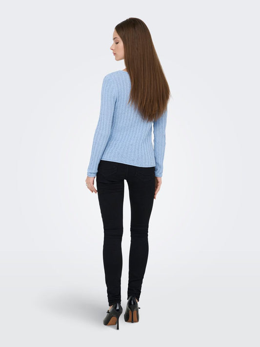 ONLPAMELA LS RIB O-NECK PULLOVER CC KNT
