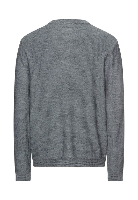 Pullover mit Henley Kragen