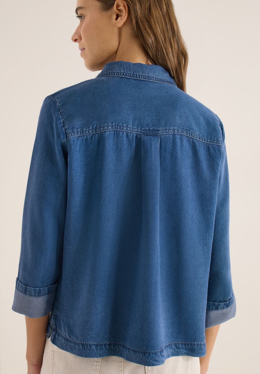 Denim-Look Bluse
