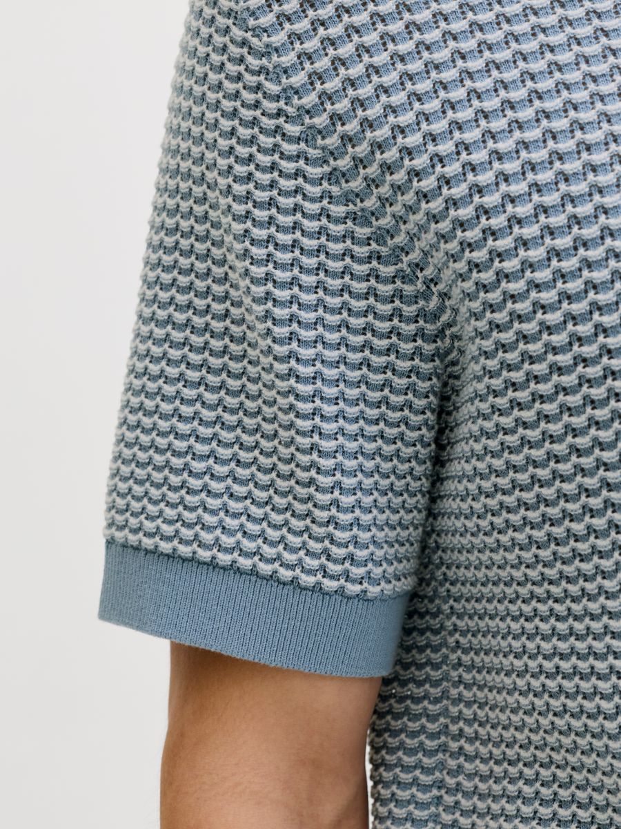 JPRBLUKINGSLEY KNIT POLO SS LN