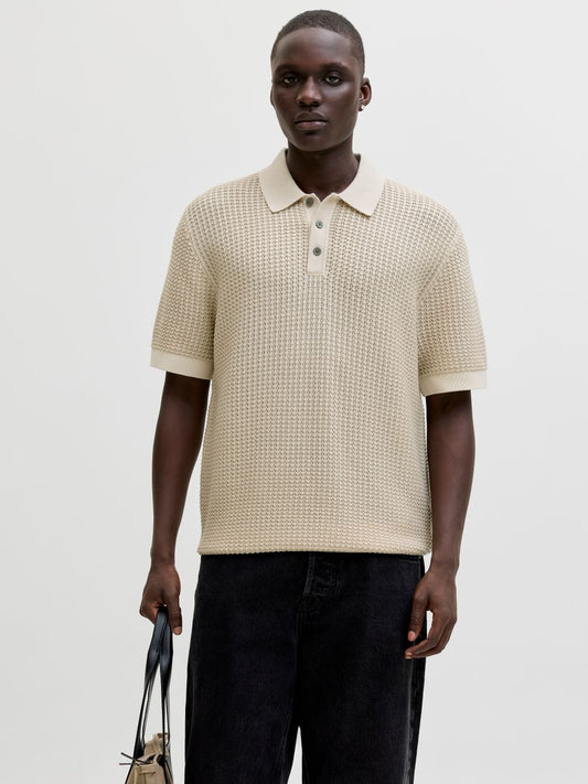 JPRBLUKINGSLEY KNIT POLO SS LN