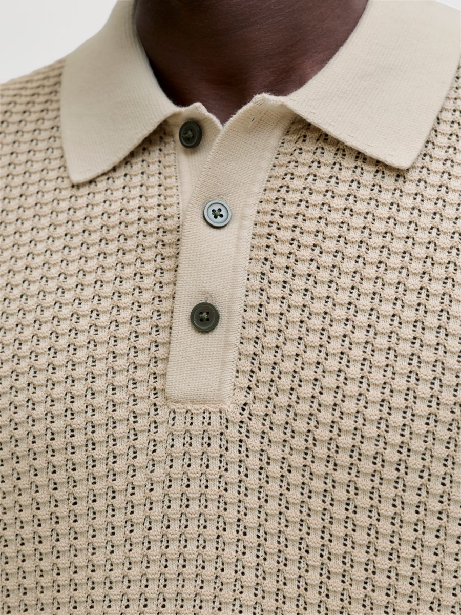 JPRBLUKINGSLEY KNIT POLO SS LN