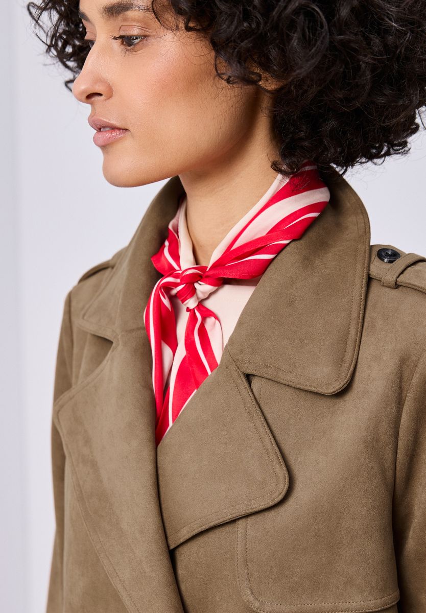 Trenchcoat aus Velours